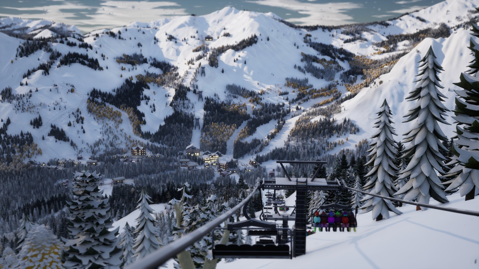 The view from a chairlift ride